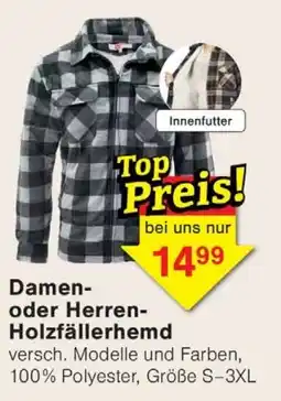 Wiglo Wunderland Damen- oder Herren- Holzfällerhemd Angebot