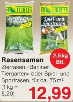 Wiglo Wunderland PROFIGREEN Rasensamen Angebot