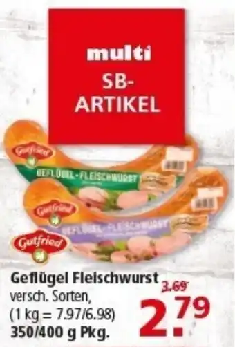 Multi Markt Gutfried Geflügel Fleischwurst Angebot