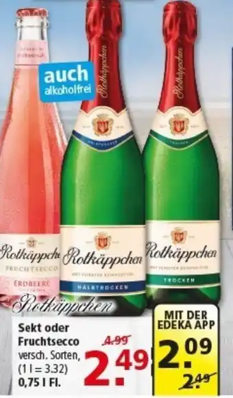 Multi Markt Rotkäppchen Sekt oder Fruchtsecco Angebot