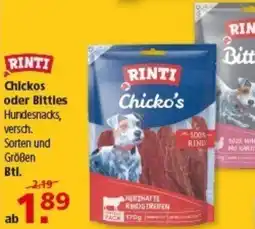 Multi Markt RINTI Chickos oder Bitties Angebot