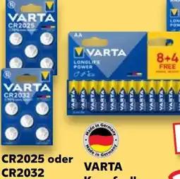 Kaufland Varta Lithium Knopfzellen CR2025 Angebot