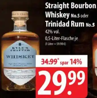 Famila Nord Ost Straight Bourbon Whiskey No.5 oder Trinidad Rum No.5 Angebot