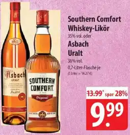 Famila Nord Ost Southern Comfort Whiskey-Likör oder Asbach Uralt Angebot