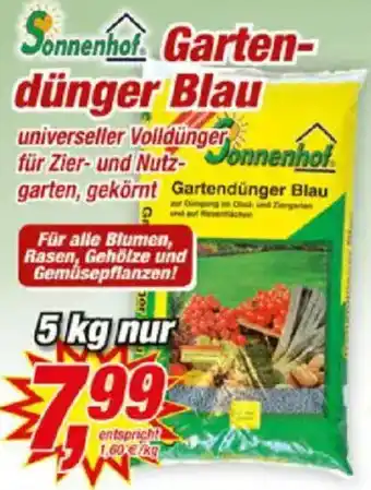 Posten Börse Sonnenhof Gartendünger Blau Angebot