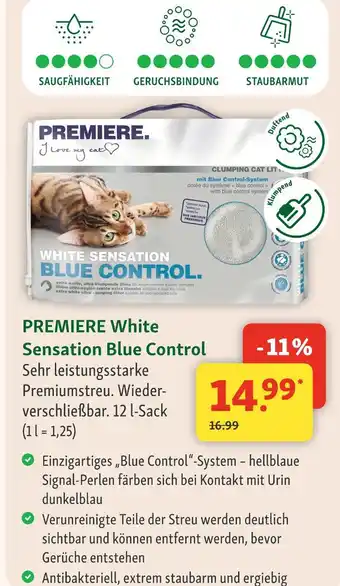 Fressnapf Premiere white sensation blue control Angebot