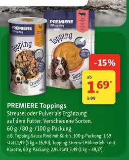 Fressnapf Premiere topping-sauce rind mit kürbis Angebot