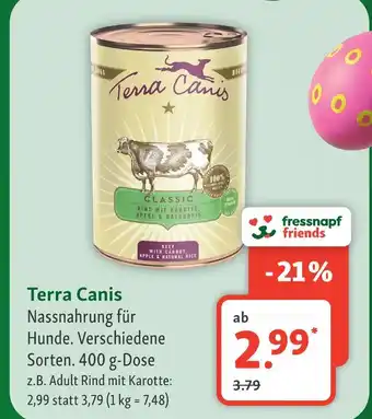 Fressnapf Terra canis nassnahrung für hunde Angebot
