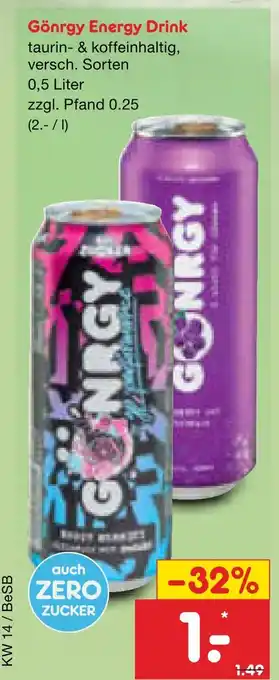Netto Marken-Discount Görngy energy drink Angebot