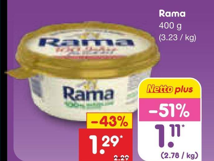 Schne Welcher Discounter Hat Rama Im Angebot Fotos