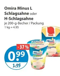 V Markt Omira minus l schlagsahne oder h-schlagsahne Angebot