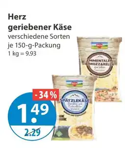 V Markt Herz geriebener käse Angebot