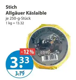 V Markt Stich allgäuer käslaible Angebot