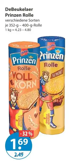 V Markt Debeukelaer prinzen rolle Angebot