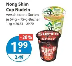 V Markt Nong shim cup nudeln soon veggie Angebot