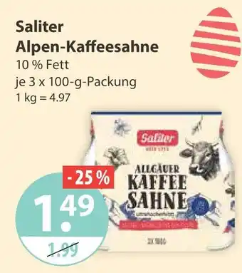 V Markt Saliter alpen-kaffeesahne Angebot