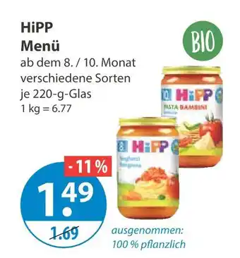 V Markt Hipp menü Angebot