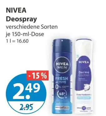 V Markt Nivea deospray Angebot