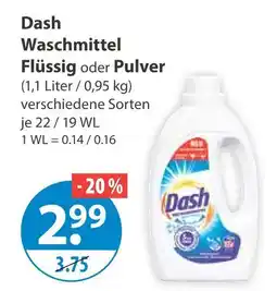 V Markt Dash waschmittel flüssig Angebot