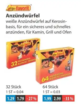 V Markt Favorit anzündwürfel Angebot