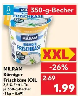 Kaufland Milram körniger frischkäse xxl Angebot