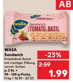Kaufland Wasa sandwich tomato & basil Angebot