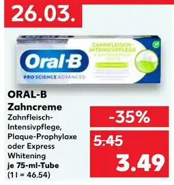 Kaufland Oral-b zahncreme zahnfleisch-intensivpflege Angebot