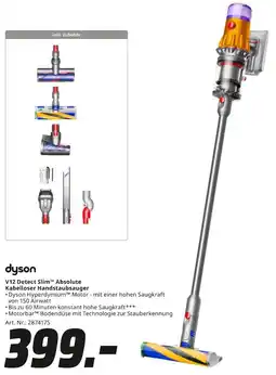 MediaMarkt dyson V12 Detect Slim Absolute Kabelloser Handstaubsauger Angebot