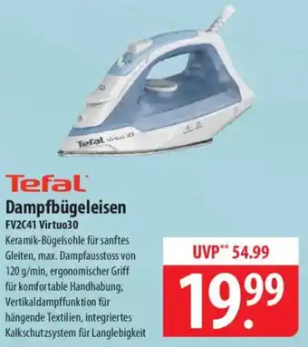 Famila Nord Ost Tefal Dampfbügeleisen FV2C41 Virtuo30 Angebot