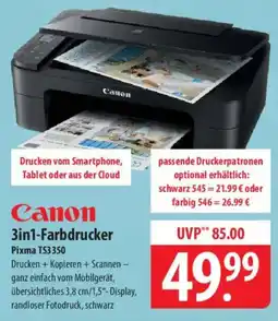Famila Nord Ost Canon 3in1-Farbdrucker Pixma TS3350 Angebot