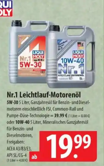 Famila Nord Ost LIQUI MOLY Nr.1 Leichtlauf-Motorenöl Angebot