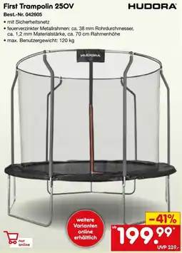 Netto Marken-Discount HUDORA First Trampolin 250V Angebot