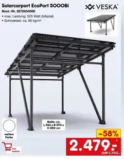 Netto Marken-Discount VESKA Solarcarport EcoPort 5000Bi Angebot