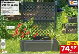 Netto Marken-Discount KHW Pflanzkasten groß mit Spalier Angebot