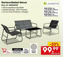 Netto Marken-Discount JUSKYS Gartenmöbelset Genua Angebot
