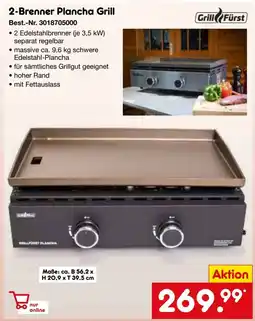 Netto Marken-Discount Grill Fürst 2-Brenner Plancha Grill Angebot