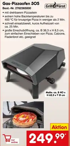 Netto Marken-Discount Grill Fürst Gas-Pizzaofen 305 Angebot