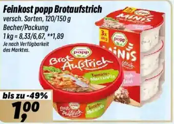 Simmel Feinkost popp Brotaufstrich Angebot
