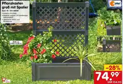 Netto Marken-Discount Pflanzkasten groß mit Spalier Angebot