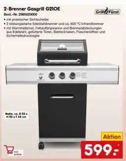 Netto Marken-Discount 2-Brenner Gasgrill G21OE Angebot