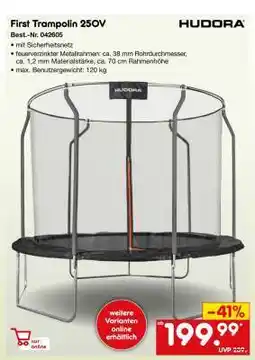 Netto Marken-Discount First Trampolin 250V Angebot