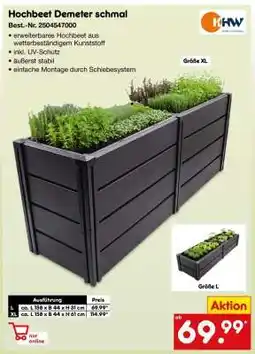 Netto Marken-Discount Hochbeet Demeter schmal Angebot