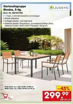 Netto Marken-Discount Gartensitzgruppe Rhodos, 5-tlg Angebot