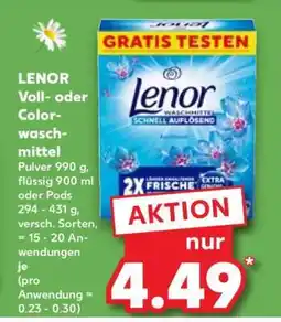 Kaufland LENOR Voll- oder Colorwaschmittel Angebot