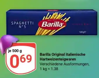 Globus Barilla Original italienische Hartweizenteigwaren Angebot