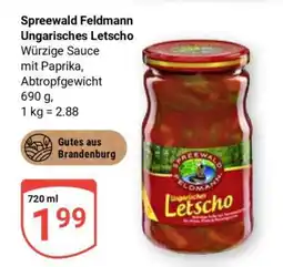 Globus Spreewald Feldmann Ungarisches Letscho Angebot