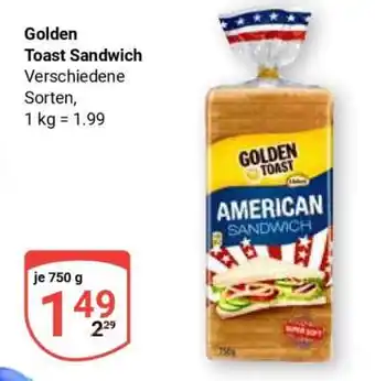 Globus Golden Toast Sandwich Angebot