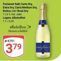 Globus Freixenet Sekt Carta Dry, Extra Dry, Carta Medium Dry, Rotina oder Rosé Dry Angebot
