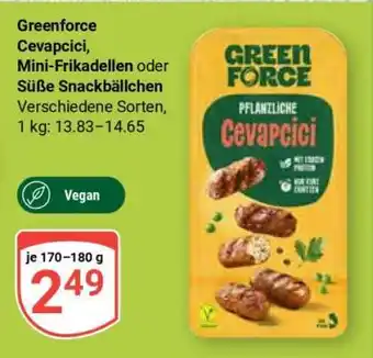 Globus Greenforce Cevapcici, Mini-Frikadellen oder Süße Snackbällchen Angebot