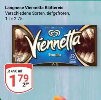 Globus Langnese Viennetta Blättereis Angebot